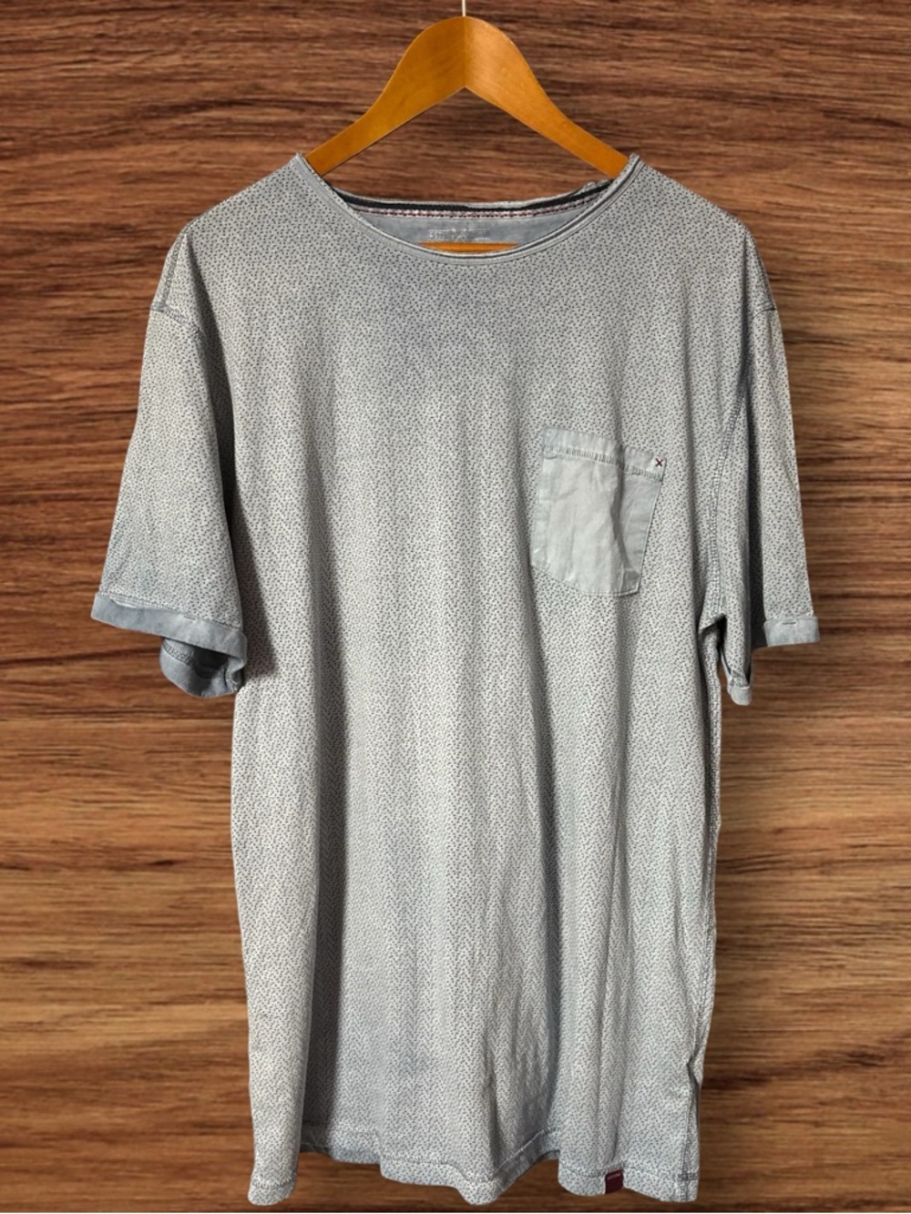 Men’s MBX Premium Goods Light Grayish Blue Short-Sleeve Pocket T-Shirt